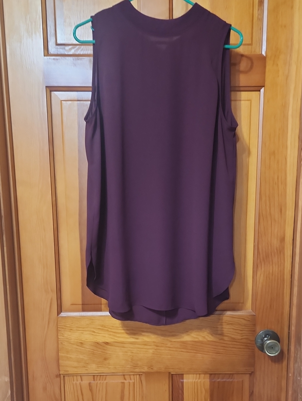 LOFT Sleeveless Dark Maroon Blouse